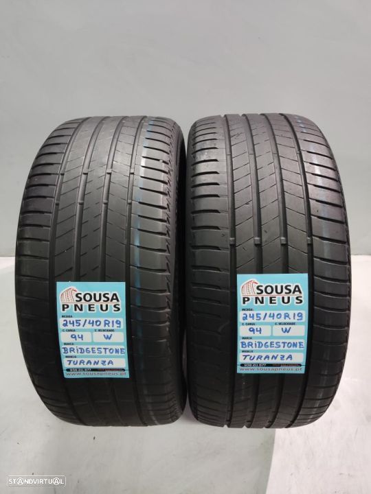 2 pneus semi novos 245-40r19 bridgestone - oferta dos portes