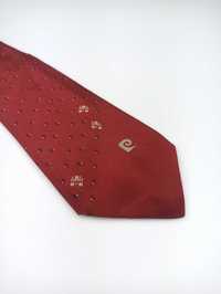 Pierre Cardin czerwony  jedwabny krawat vintage f54