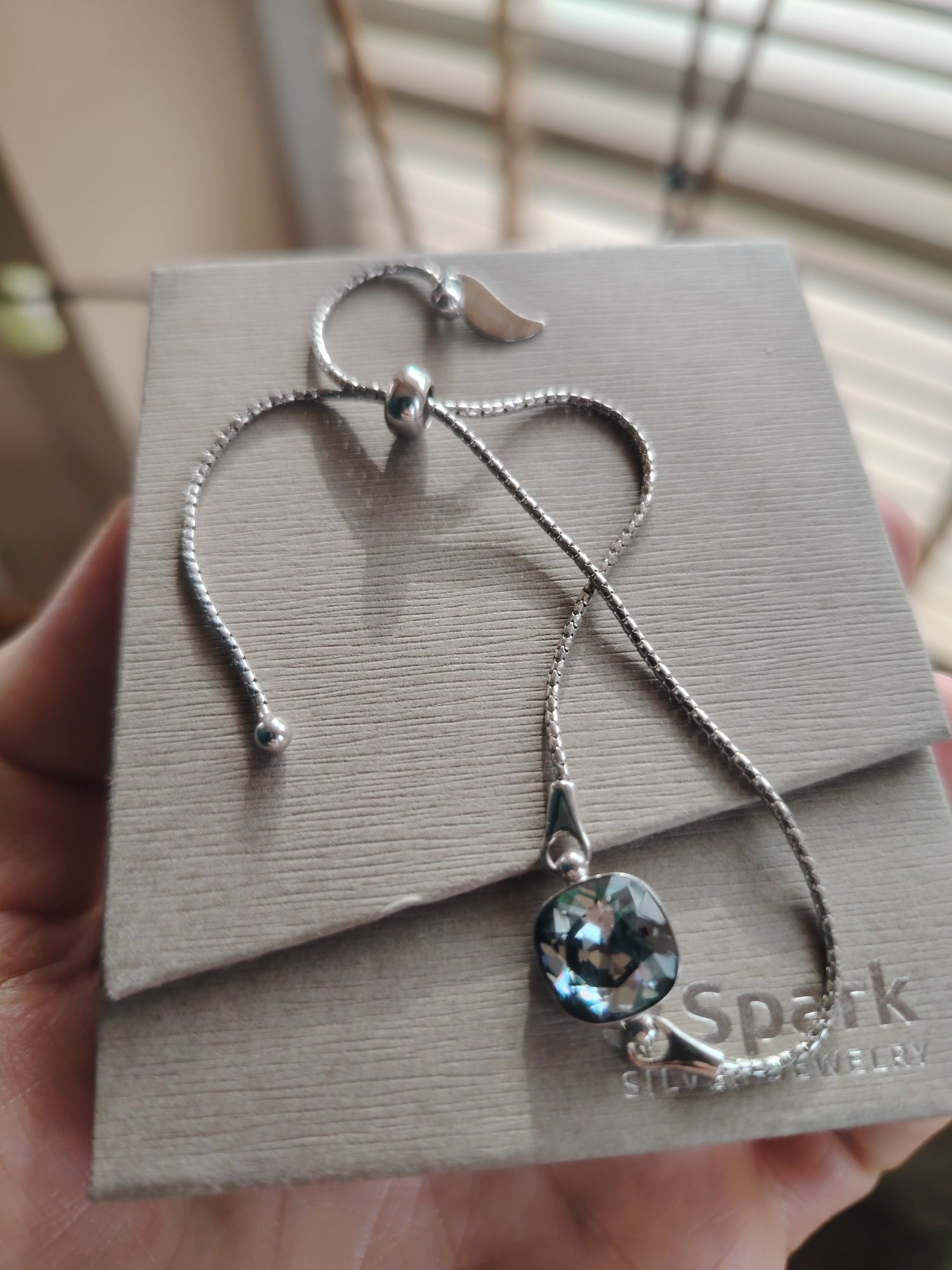 Bransoletka Spark Silver Night Swarovski srebrna regulowana