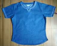 Jeansowa bluzka z haftem, r. 12/40/L