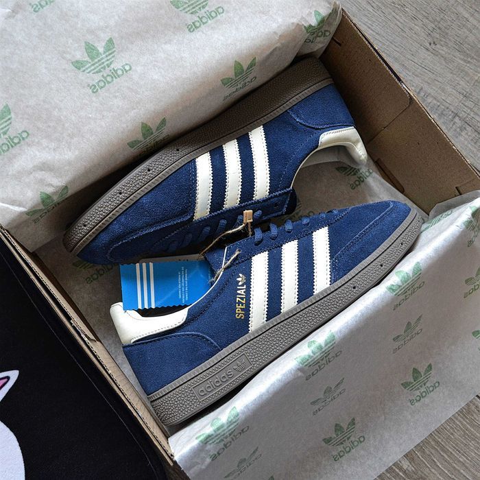 Мужские кроссовки Adidas Handball Spezial 'Blue' Premium. 40-45