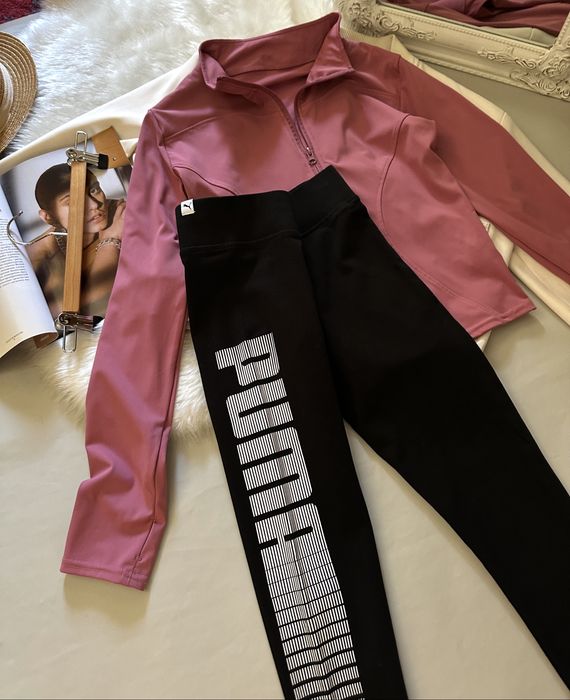 Спортивный женский костюм Лосіни Puma + кофта розмір S