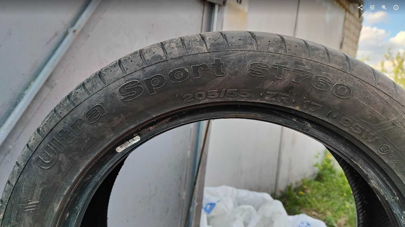 Літні шини 205/55 R17 Starmaxx Ultrasport ST760