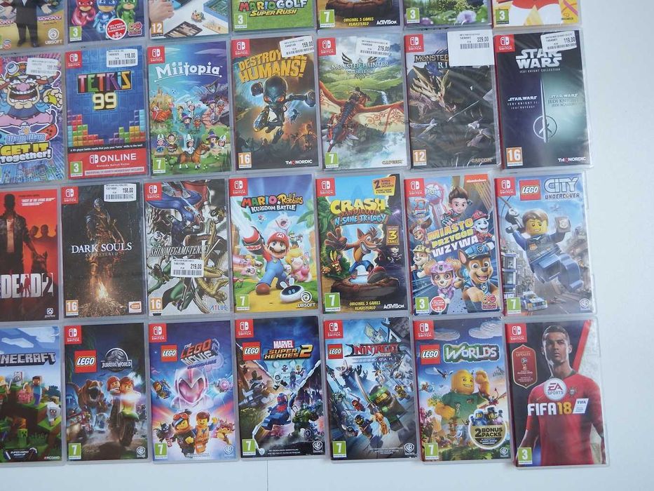 GRY NINTENDO SWITCH Super Mario Pokemon Crash FIFA LEGO Star Wars