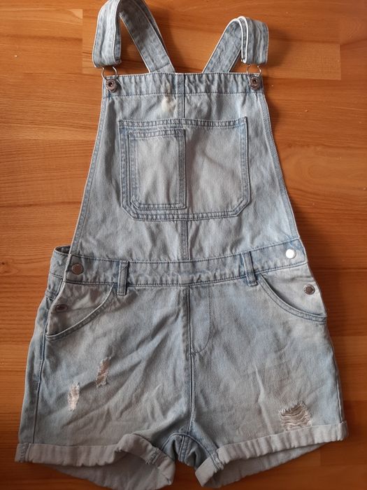 Spodnie jeansowe ogrodniczki r. S