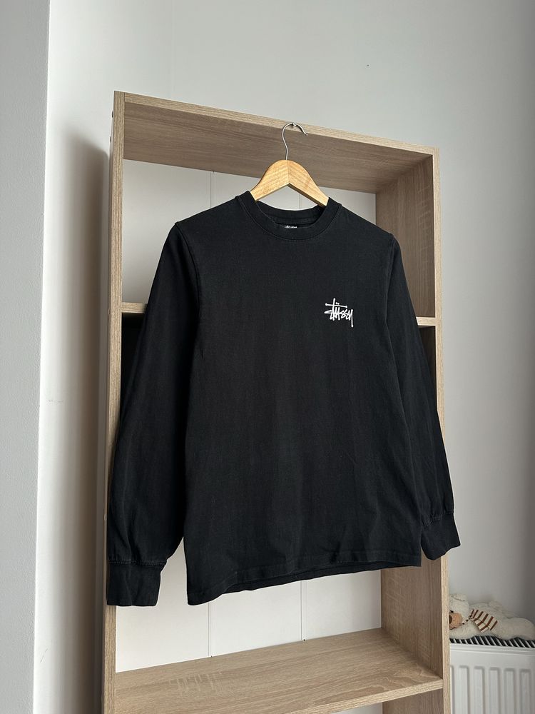 Vintage Stussy Black Big Logo Long Sleeve