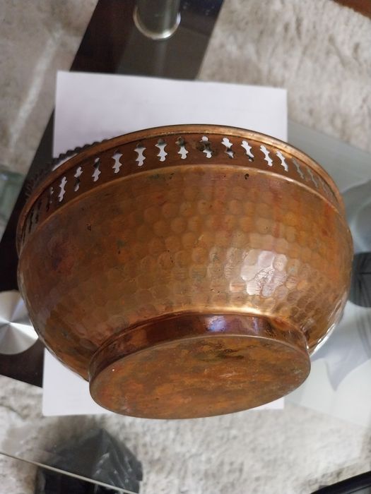 Fruteira vintage em cobre