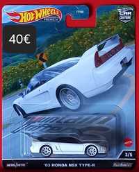 Hot wheels 03 honda nsx type r rodas borracha