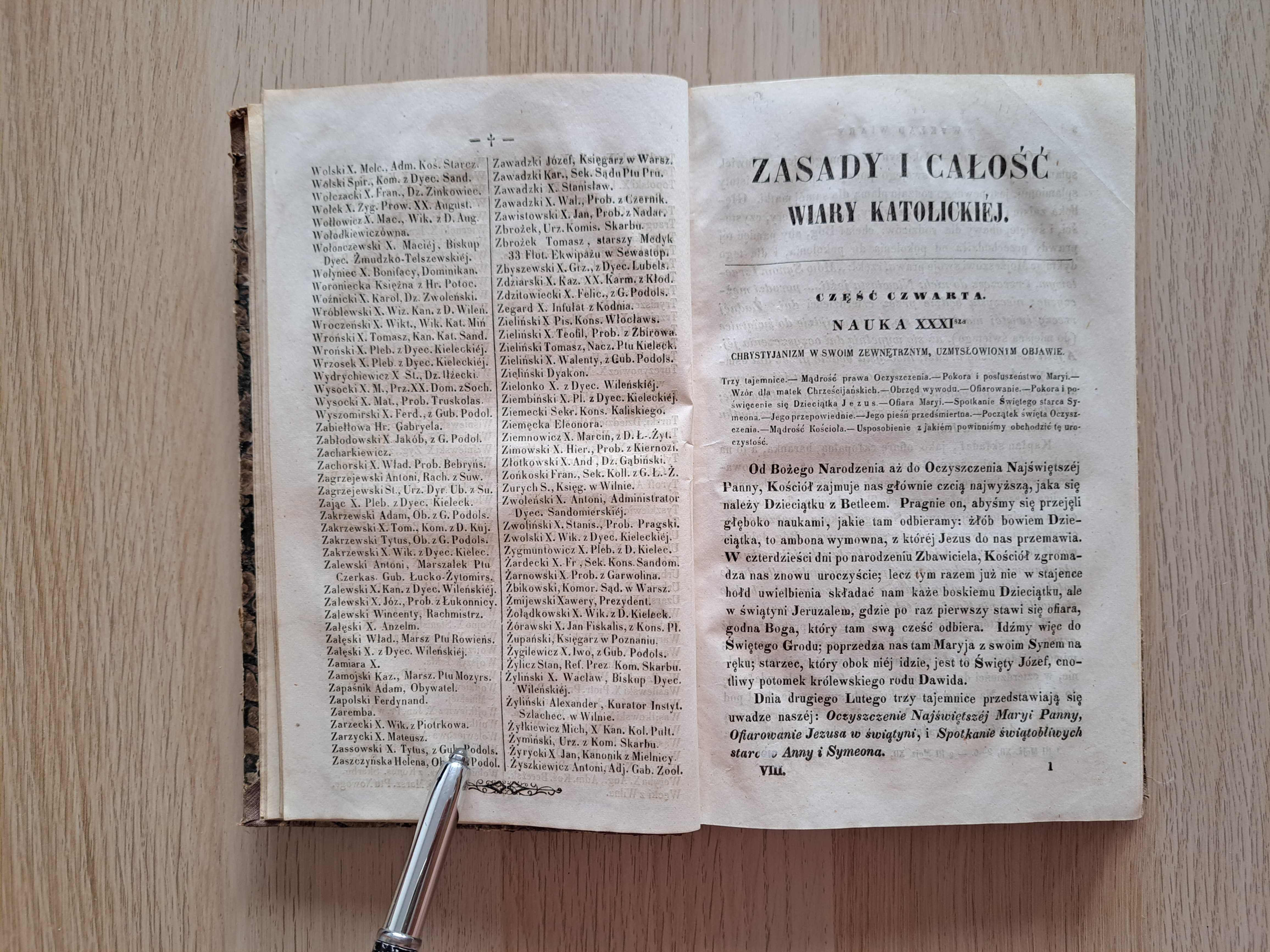 1855 rok. Zasady i Całość Wiary Katolickiej. Tom VIII
