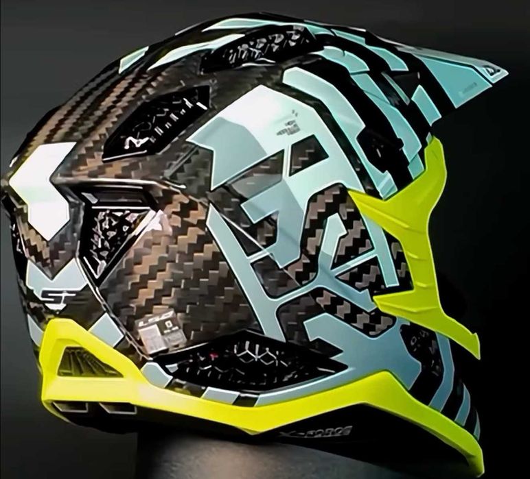 Capacete Carbono total LS2 MX703 X-Force NOVO (50% DESCONTO) Em M-L