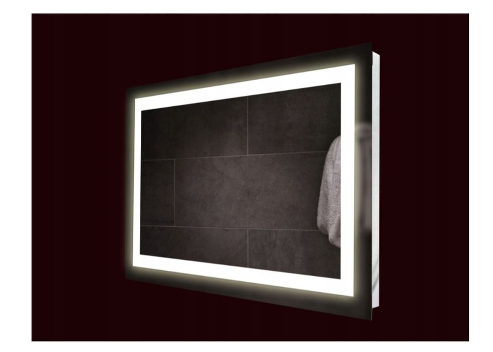 Lustro łazienkowe LED 80x60 włącznik dotykowy