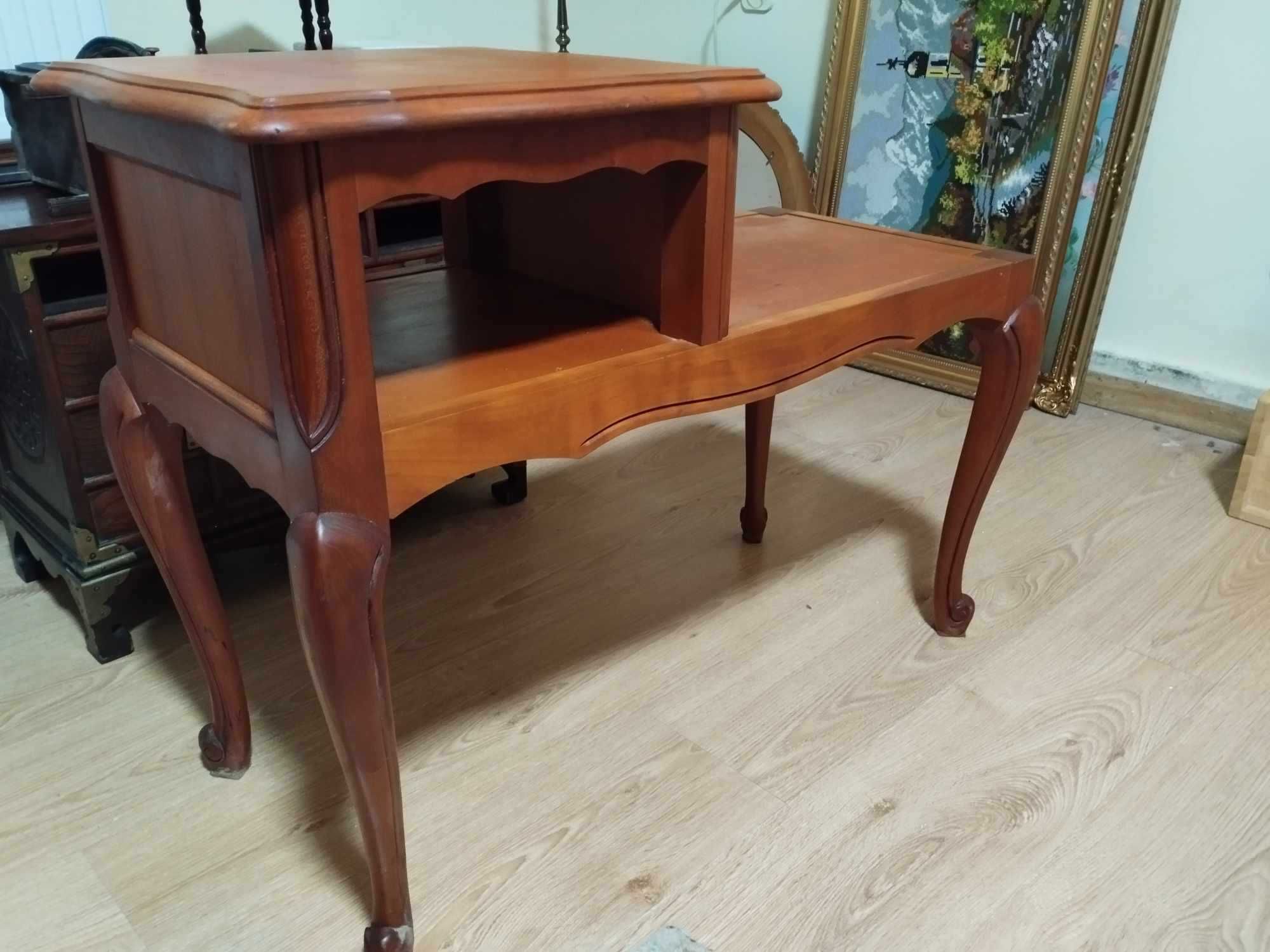 kolekcjonerska drewniana ławka siedzisko z ludwik