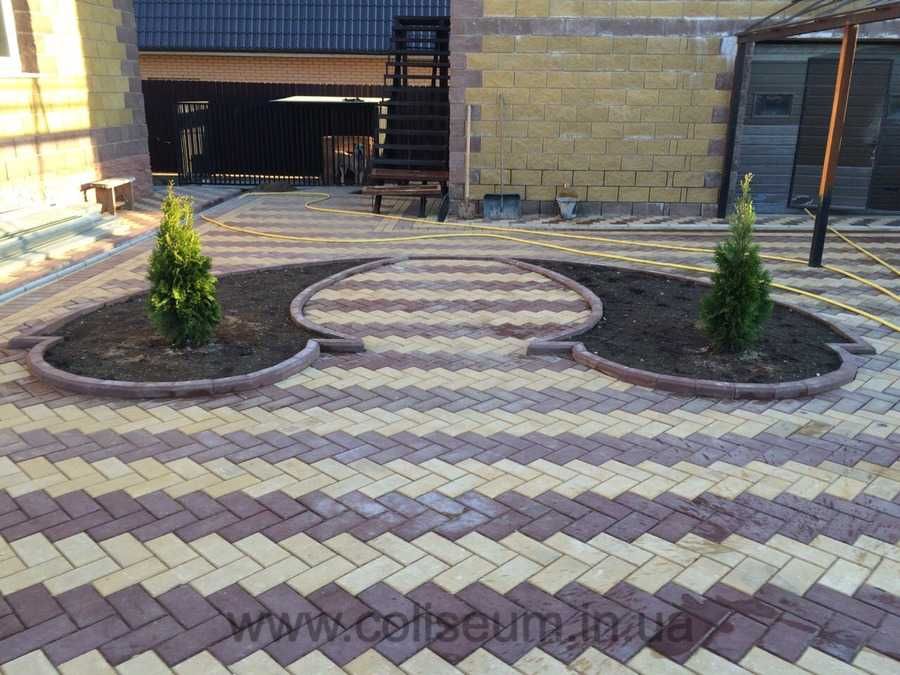 Тротуарна плитка Кирпичик (Цеголка) Київ - Продаж / Доставка / Укладка