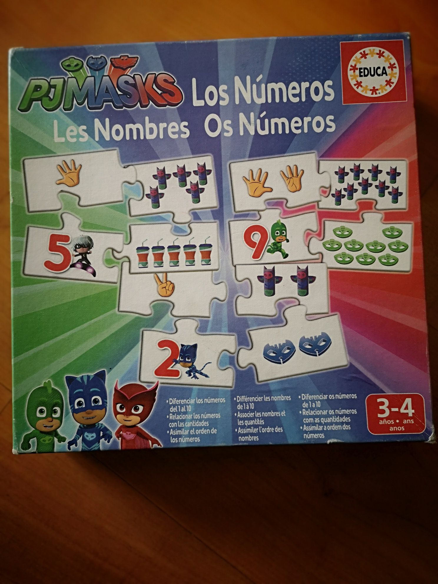 Puzzle aprender os números PJMasks
Puzzle didático, ao mesmo tempo que