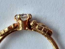 Кольцо позолота 875 проба с камнем
