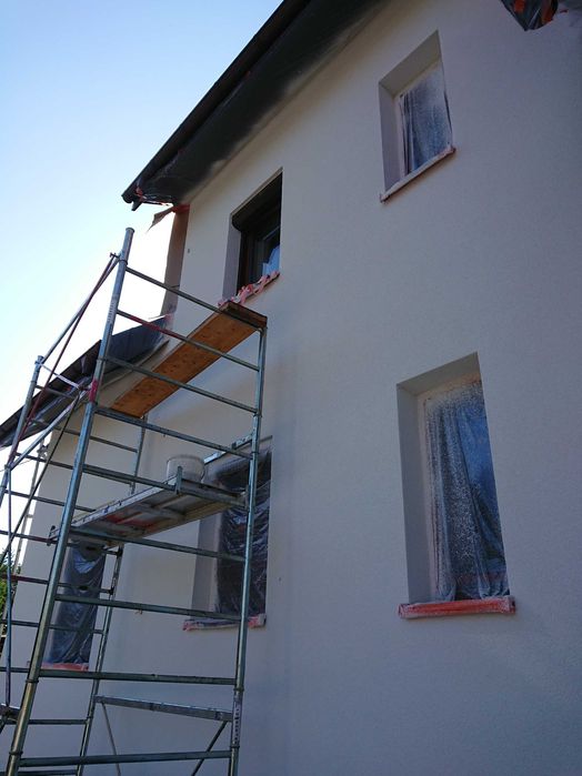 Malowanie elewacji.Docieplenie domu styropian,wełna skalna.