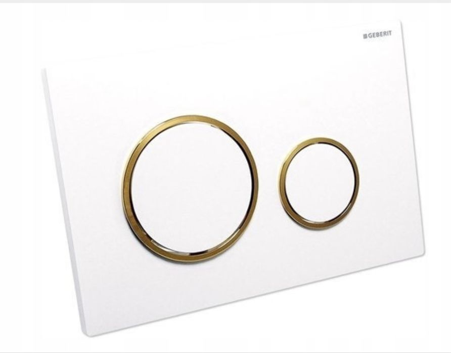 Przycisk spłukujący do WC Geberit Sigma biały złoty