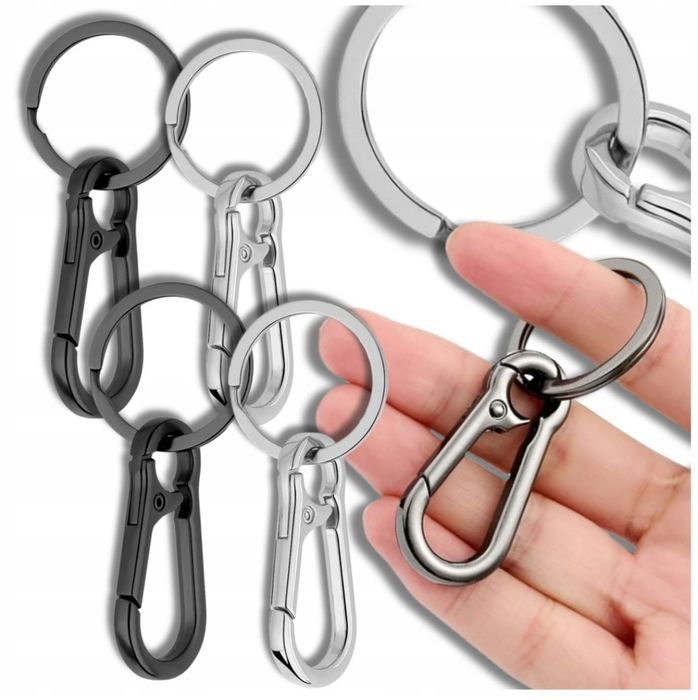 Metalowy Brelok 4szt do kluczy torebki zawieszka karabińczyk klucze