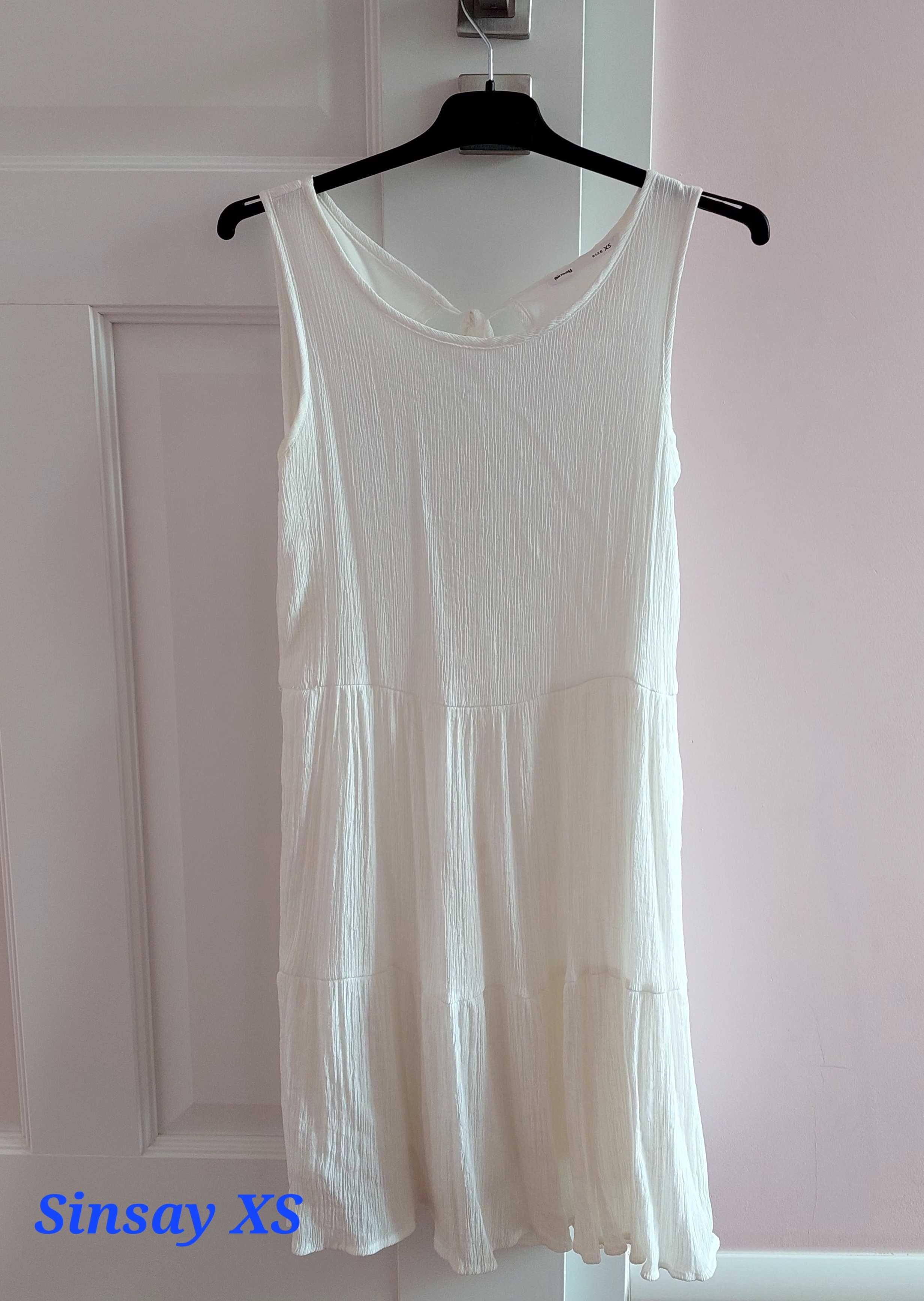 Sukienka letnia biała Sinsay XS