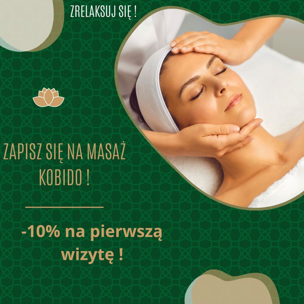 Masaż KOBIDO, akupresura, facetaping i masaż kulami solnymi