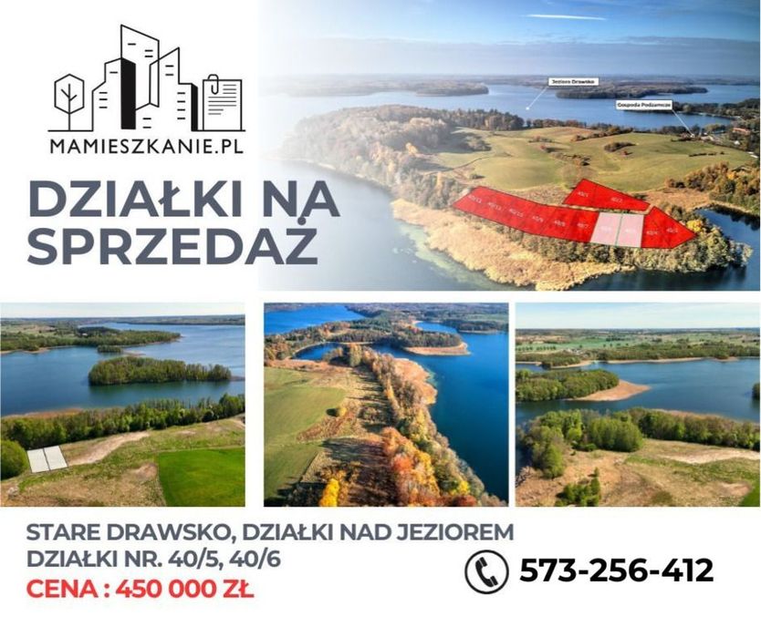 Na sprzedaż działki nad Jeziorem Drawsko
