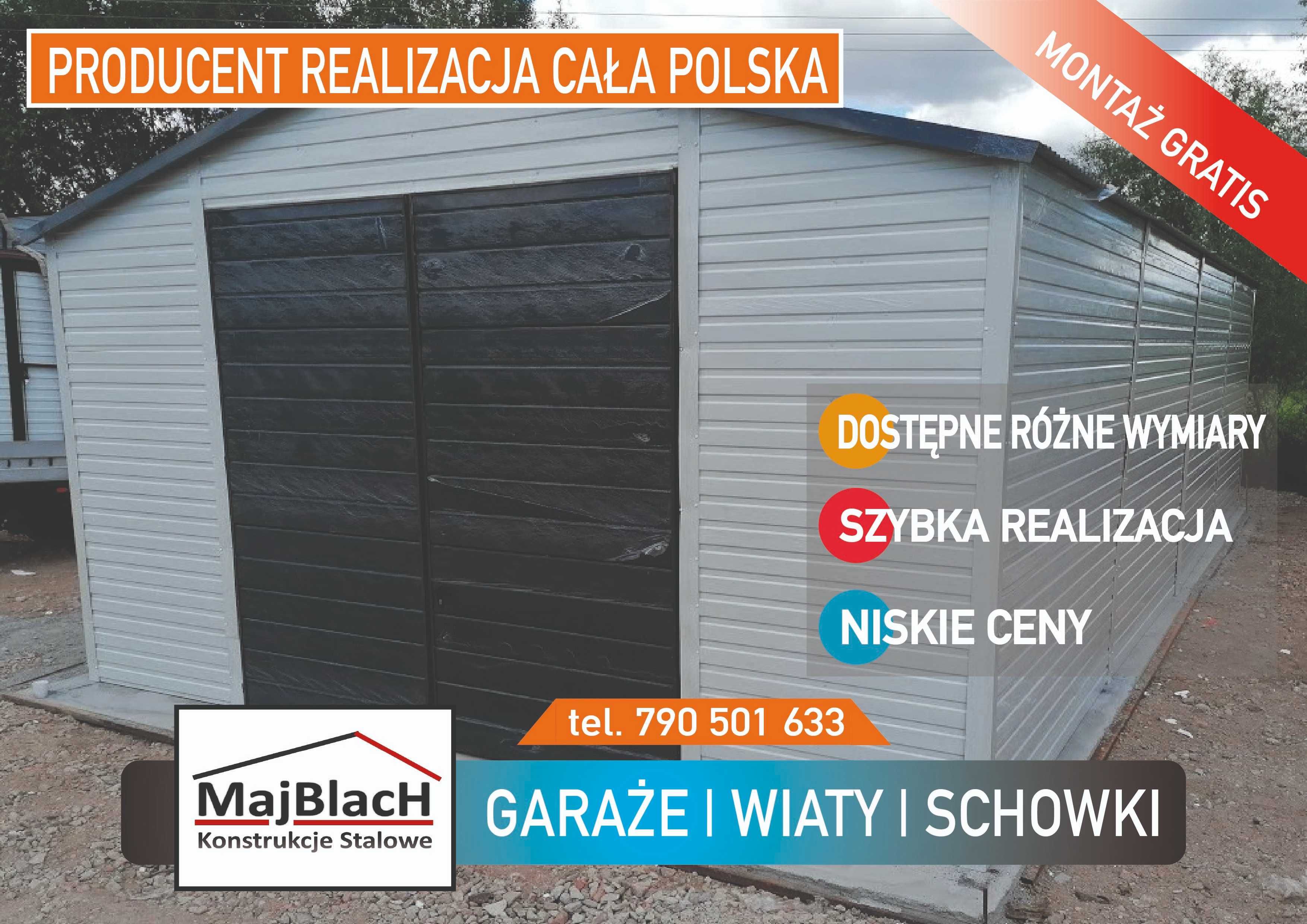 Garaż Blaszany BIAŁY - SCHOWEK Ogrodowy - MAGAZYN - GARAŻE – Maj-Blach