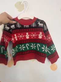 Sweter świąteczny i love milk 74/80