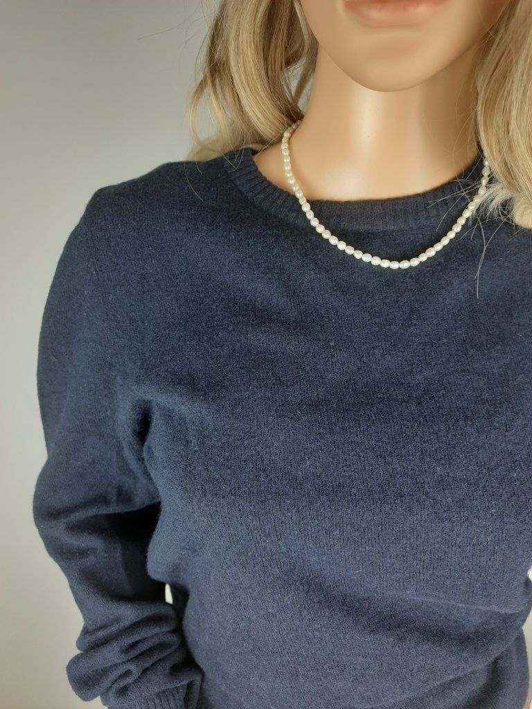 Wełniany sweter H&M premium sweterek ciepły dzianinowa bluza kardigan