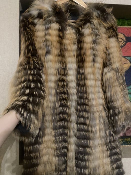 Шуба из меха чернобурки зима, -весна-осень