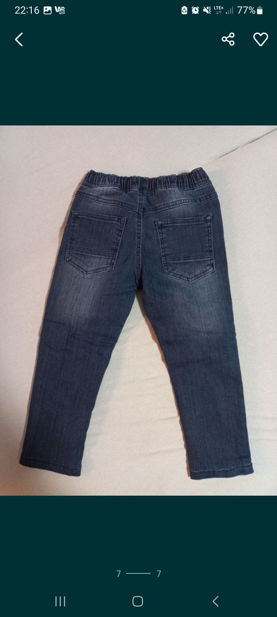 Spodnie jeansy ocieplane NOWE chłopięce 5.10.15 rozmiar 110