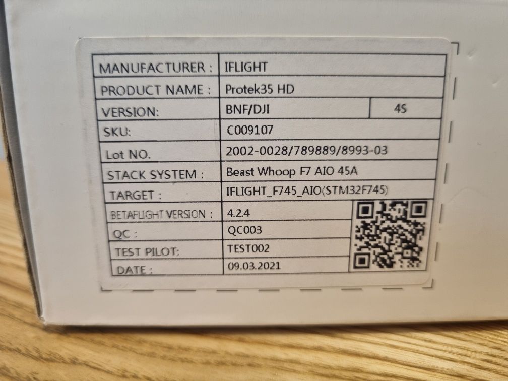 iFlight ProTek35 4S HD TBS - dron fpv cinewhoop