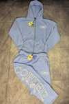 Костюм Corteiz Alcatraz Blue ,на флисе,спортивный костюм кортез M L XL