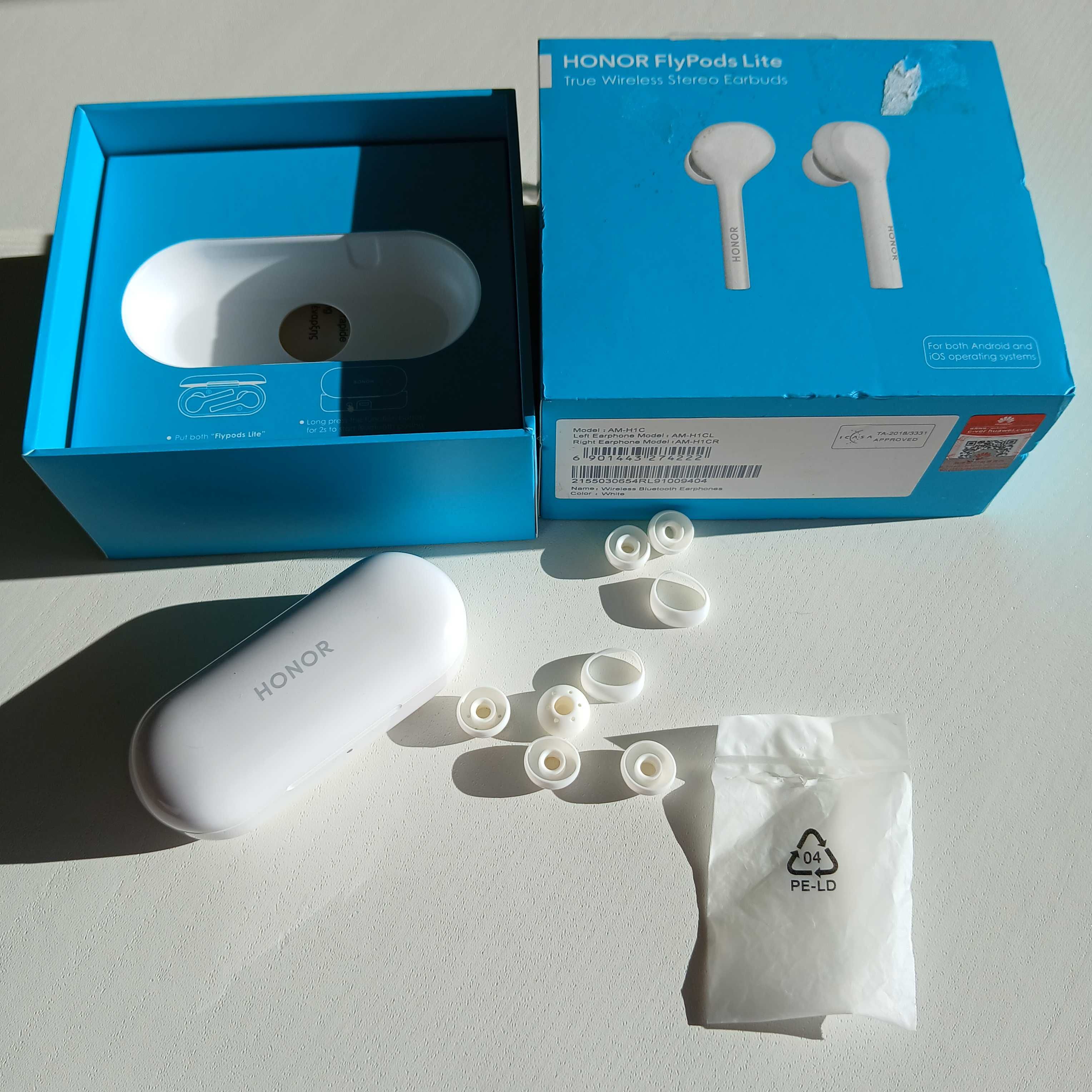 Auriculares Bluetooth True Wireless HONOR Flypods Lite como Novos