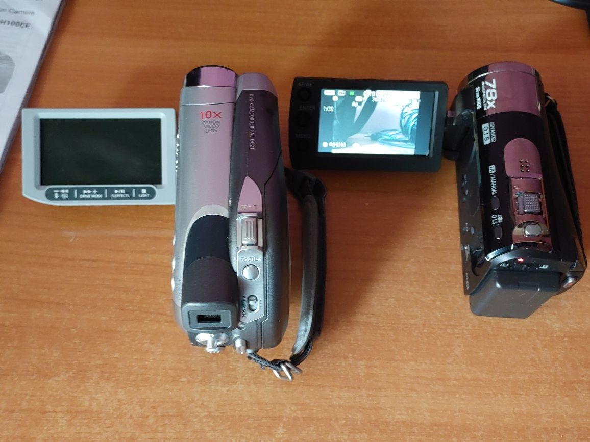 Видеокамеры Panasonic SDR-S70 и Canon DC21