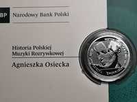 Moneta Agnieszka Osiecka, Blister - Lustrzanka 10zł