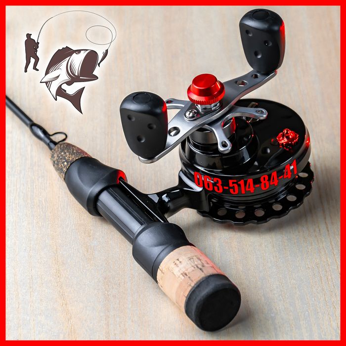 НАБОР !!! Удочка + катушка зимняя удилище вудка зимова спиннинг зимний