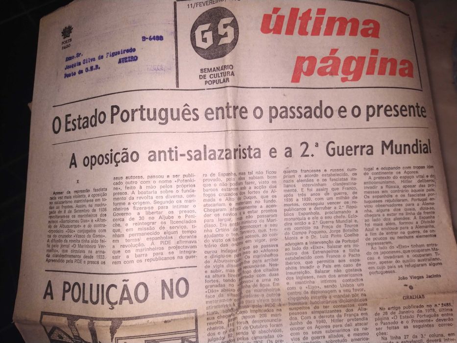 Jornais antigos década de 70