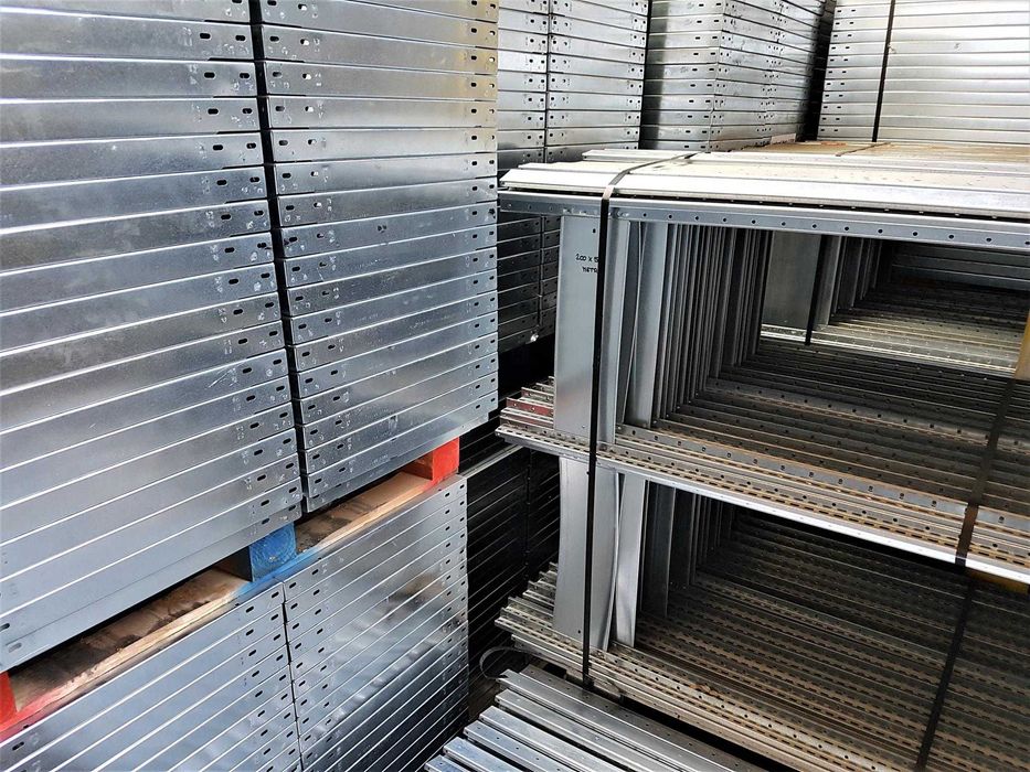 Regał Magazyn 64x185x400cm Metalowy Półka Ocynk Garaż Piwnica Warsztat
