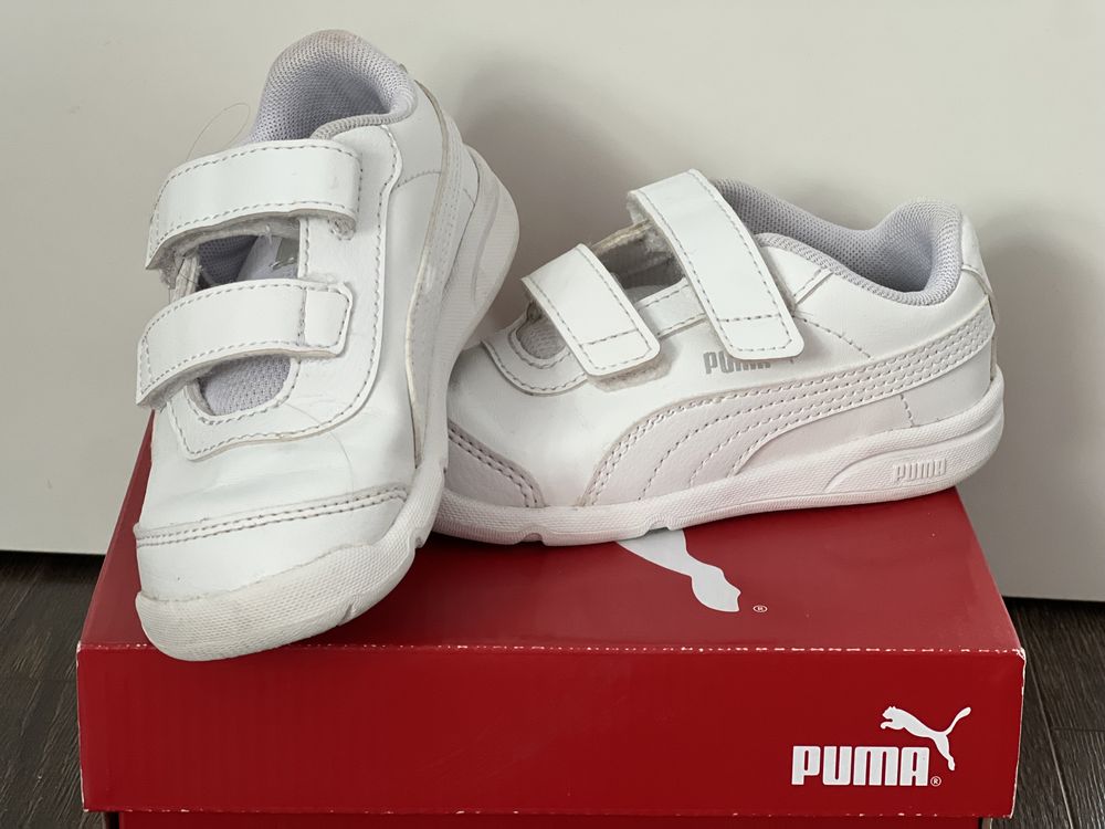 Buty Puma unisex białe rzepy 25