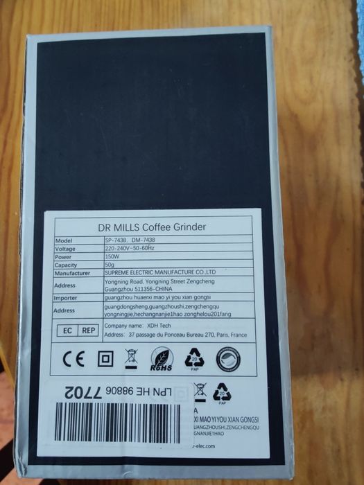 Moinho de café dr mills