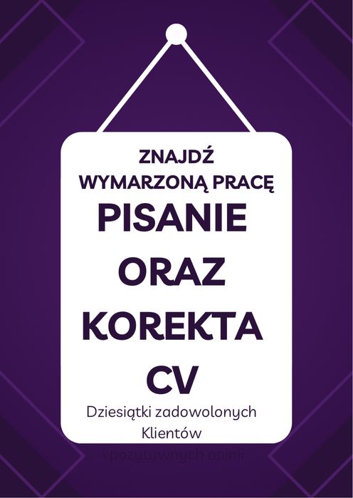 Pisanie CV korekta pomoc znalezienie pracy praca