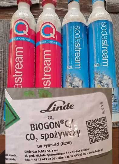 Sodastream wymiana, co2 spożywczy, certyfikowany, butla, soda stream