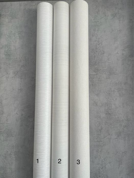 Шпалери .Обои. Білі відітінки. Метрові. Доставка 0