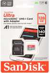 SanDisk Ultra micro SD SDXC A1 128GB 140MB/S +Adapter - 25% Taniej