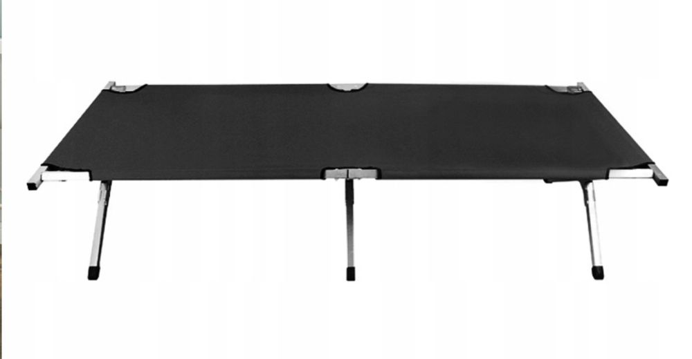 Duże Łóżko Polowe Turystyczne Składane Wędkarskie Kanadyjka do Masażu
