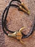 Nowy krawat kowbojski Bolo Texas Western United States Gold