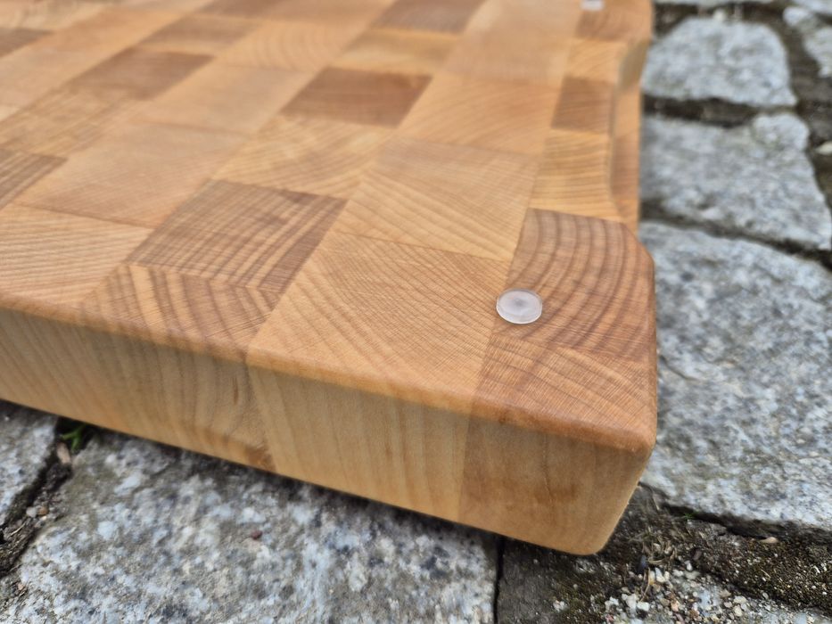 Deska do krojenia sztorcowa 44 x 26 cm jasna drzewa brzoza ! Nowa !