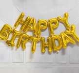 Faixa Happy Birthday Dourada