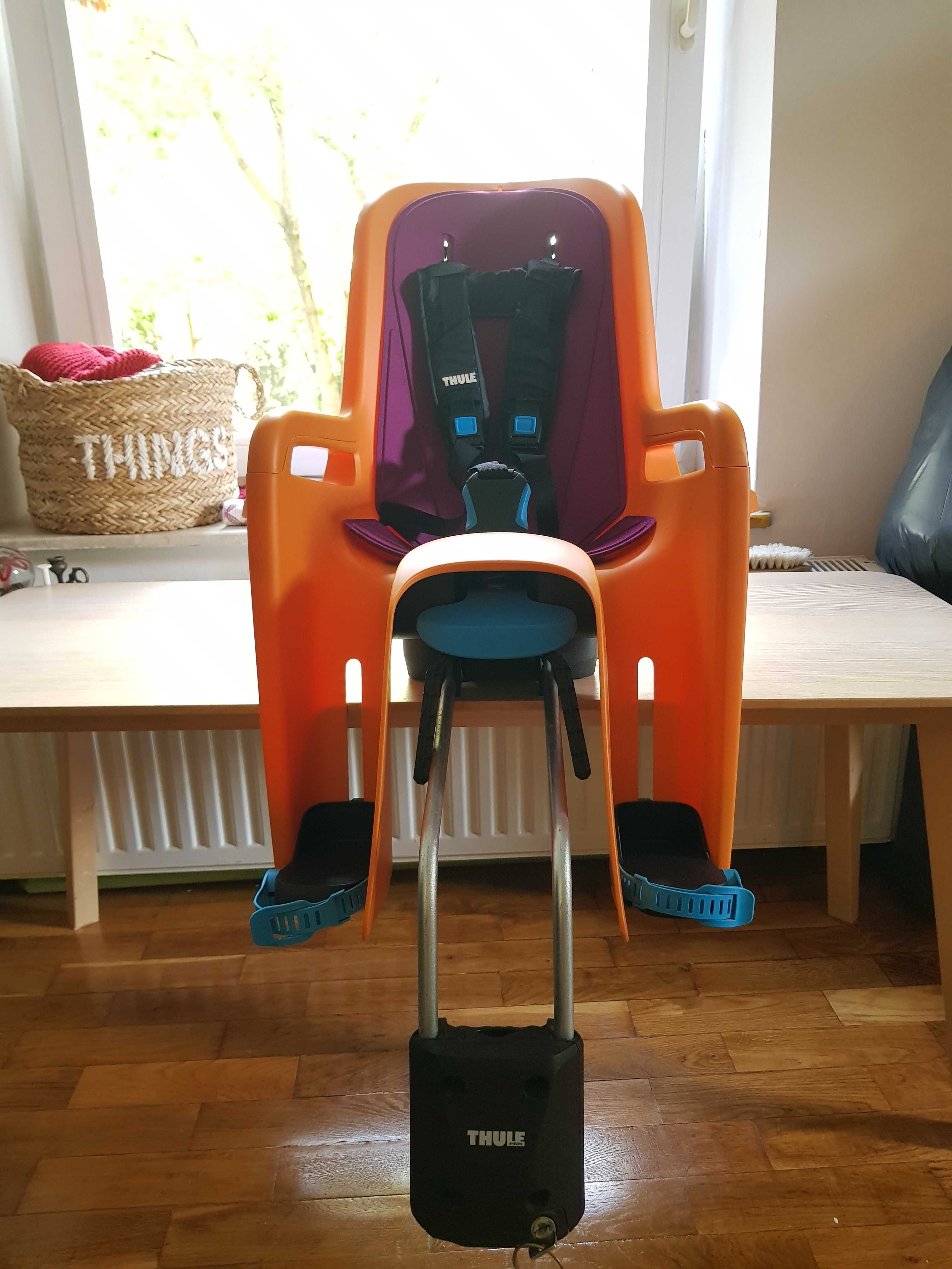 Thule fotelik rowerowy pomarańczk jak nowy  nowy