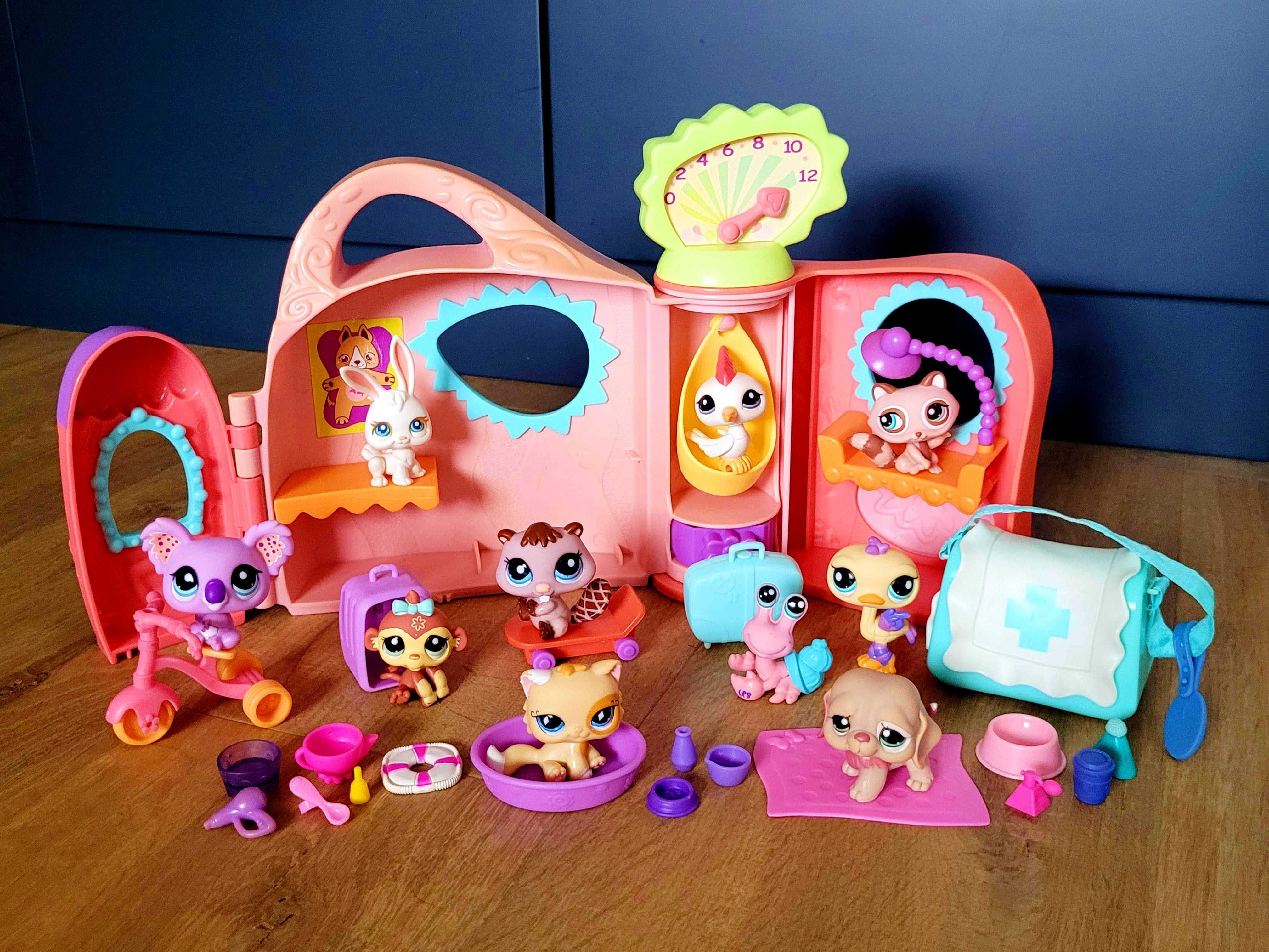 LPS Littlest Pet Shop zestaw figurek + domek dodatki akcesoria